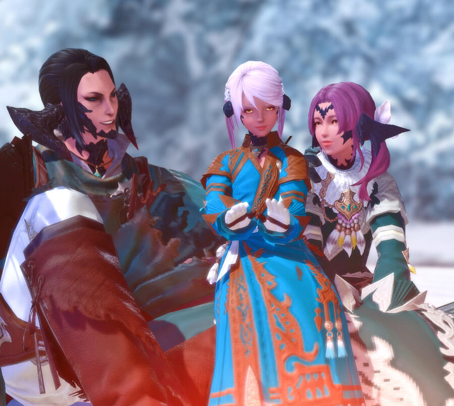 Young Mina and her parents